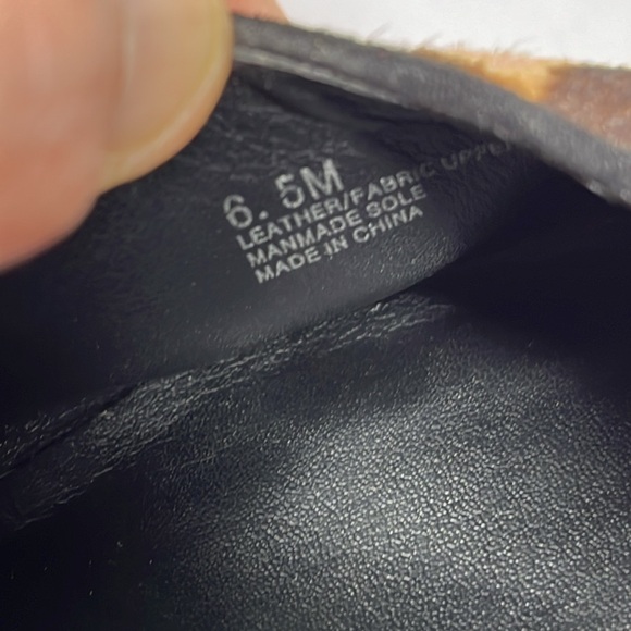 REBECCA MINKOFF Gabian Leopard Print Leather Cow Hair Heel Mule Size 6.5 - Picture 12 of 15